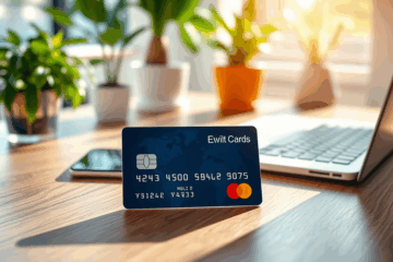 Image illustrant les avantages d'une carte de crédit 100% en ligne et fiable.