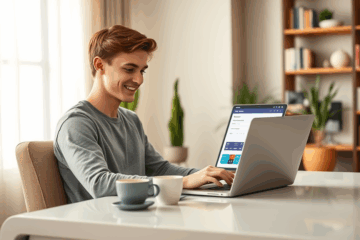 Une image montrant une carte de crédit et un ordinateur, illustrant la facilité de demander une carte de crédit en ligne.