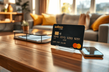 Illustration de la carte de crédit Sofinco avec un plafond flexible.