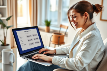 Image illustrant le processus de prêt 100% en ligne et fiable.