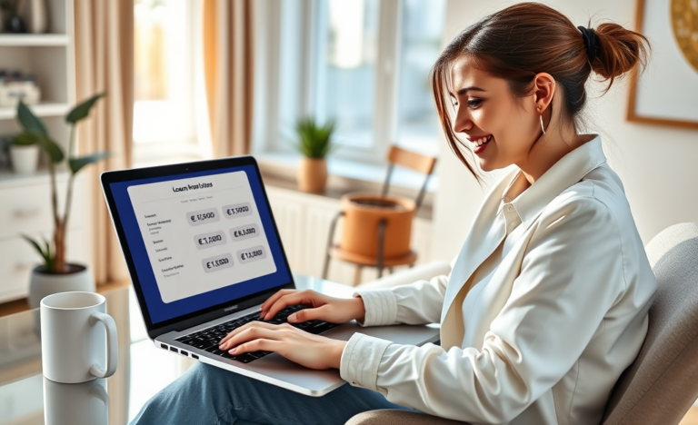 Image illustrant le processus de prêt 100% en ligne et fiable.