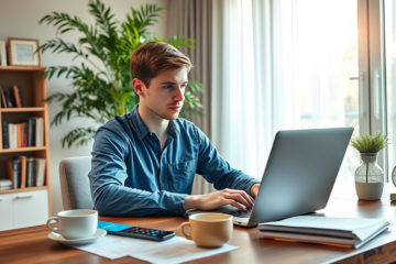 Illustration d'un prêt en ligne rapide et accessible en quelques clics.