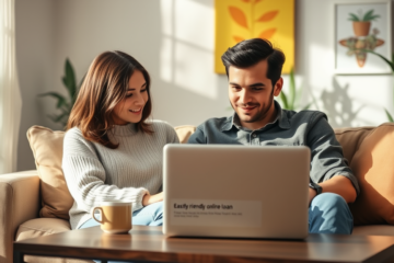 Illustration sur la facilité de demander un prêt en ligne rapidement.