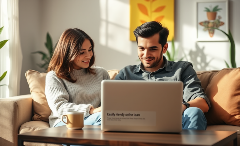 Illustration sur la facilité de demander un prêt en ligne rapidement.
